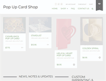 Tablet Screenshot of popupcardshop.com